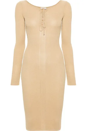 Patrizia Pepe Lurex-detail ribbed midi dress