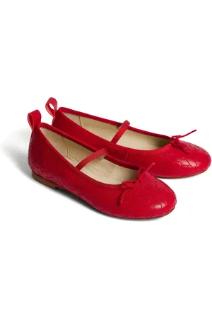 BONPOINT Soft embroidered leather ballerinas