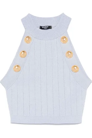 Balmain Coin-buttons detailed top