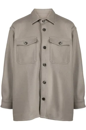 Ami Spread-collar wool-blend shirt jacket