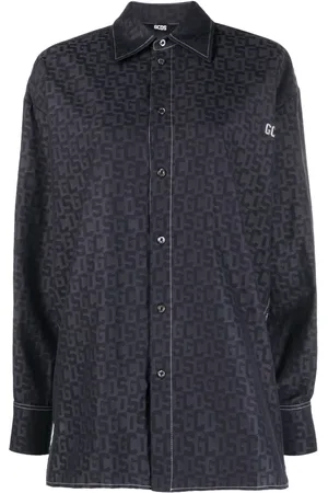GCDS Logo-print cotton shirt