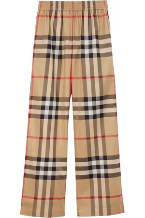 Burberry Check-pattern cotton trousers