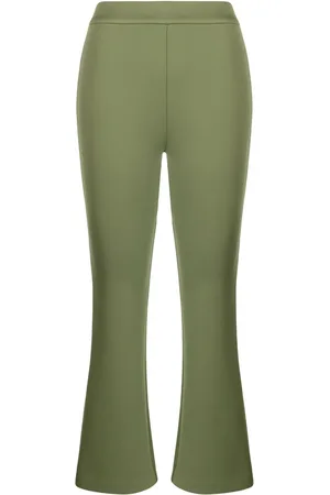 Cynthia Rowley Mid-rise flared cropped trousers