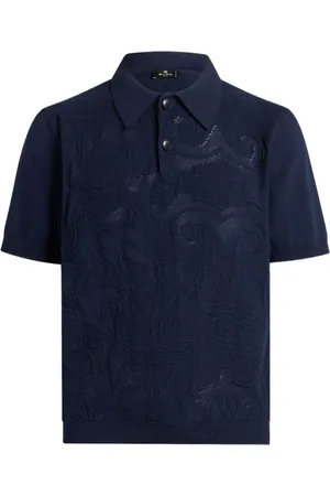Etro Textured knit polo shirt