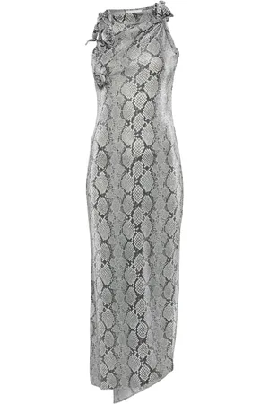 COPERNI Snake-Print Flower gown
