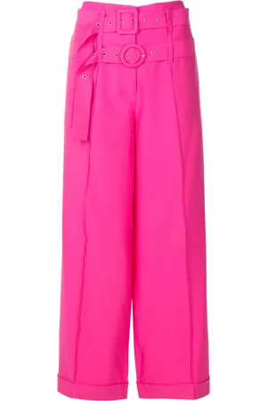 Gloria Coelho Double-belted gabardine trousers
