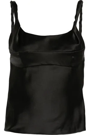 Moschino Twisted-straps satin tank top