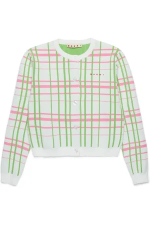 Marni Plaid-check cardigan