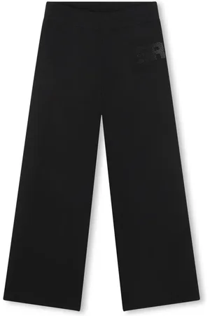 Sonia Rykiel Enfant Rhinestone-logo knitted track pants