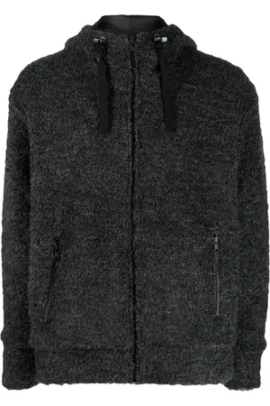 JUNYA WATANABE Textured drawstring zipped hoodie