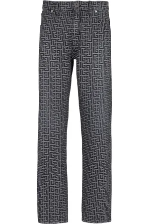 Balmain Monogram jacquard straight-leg jeans