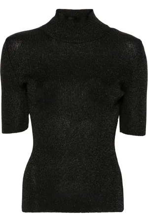Missoni High neck glitter-detail top