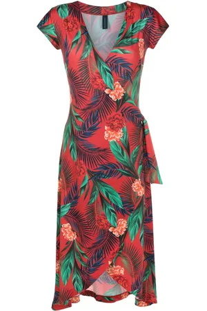 Lygia & Nanny Falc??o botanical-print wrap dress