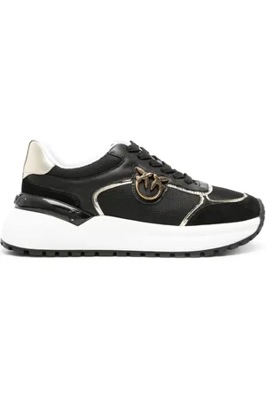 Pinko Love Birds leather sneakers