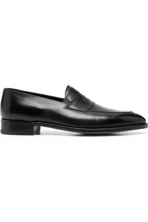 JOHN LOBB Almond-toe detail loafers