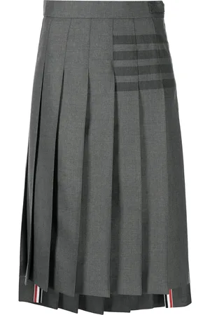 Thom Browne 4-Bar stripe pleated skirt