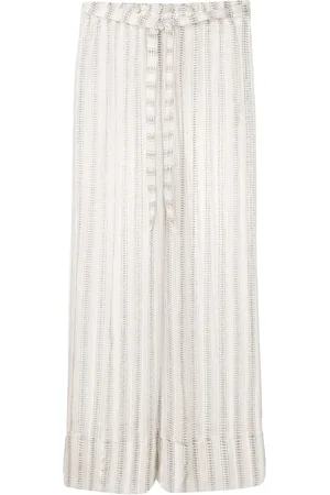 AMIR SLAMA Stripe-print tie-waist palazzo pants