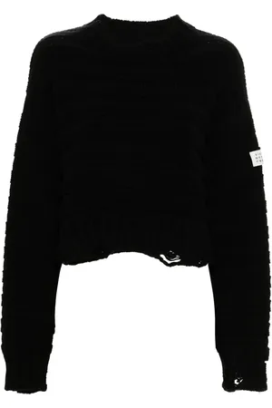 Maison Margiela Distressed chunky-knit jumper