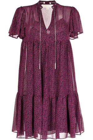 Michael Kors Giraffe-print ruffle-hem dress