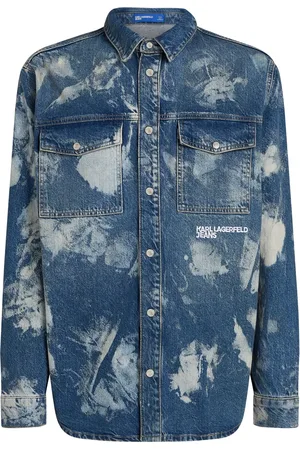 Karl Lagerfeld Bleached recycled-cotton shirt