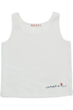 Marni Logo-embroidered tank top