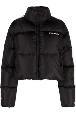 Palm Angels Logo-embroidered puffer jacket