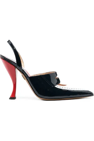 Thom Browne Curved-heel 120mm leather pumps