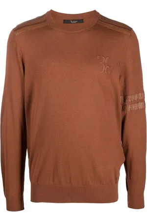 BILLIONAIRE Snakeskin-effect fine-knit jumper