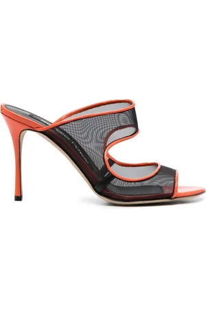 Sergio Rossi Mesh detail open-toe pumps