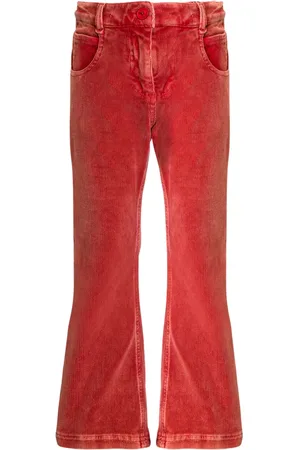 Etro Cotton velvet bootcut trousers