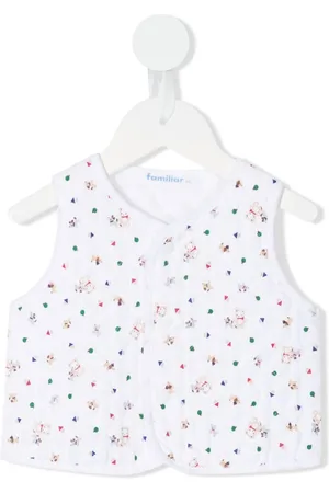 Familiar All-over teddy-print vest