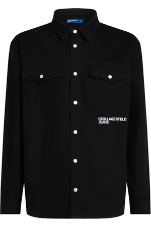 Karl Lagerfeld Logo-embroidered shirt jacket