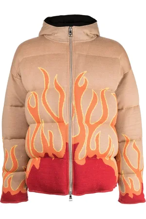 HACULLA Flame-print knitted puffer jacket