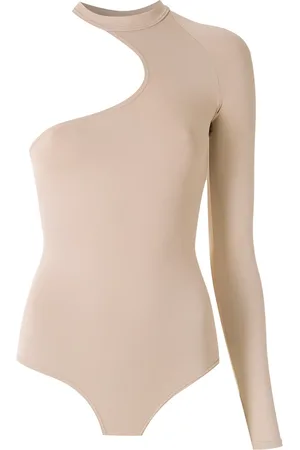 AMIR SLAMA Asymmetric long sleeve bodysuit