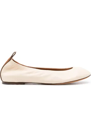 Lanvin Round-toe leather ballerina shoes
