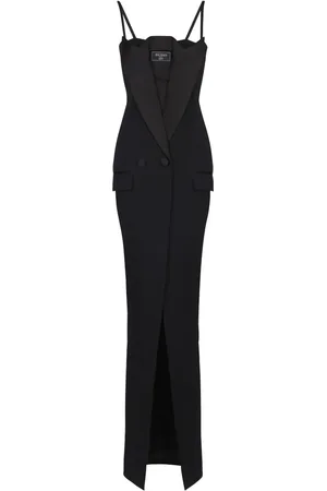 Balmain Logo-patch maxi dress