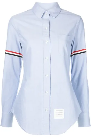 Thom Browne Grosgrain armband long-sleeve Oxford shirt