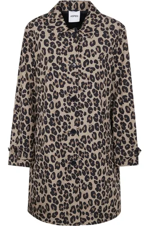 Aspesi Leopard-print single-breasted coat