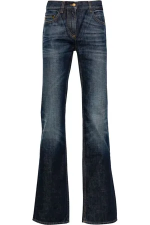 Palm Angels Logo-embroidered straight-leg jeans