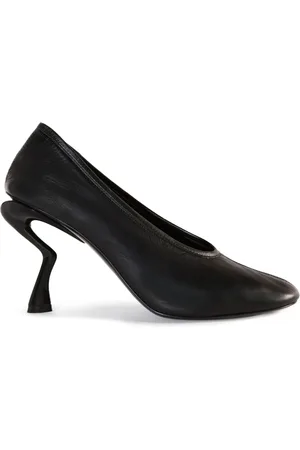 Puccini 80mm round toe leather pumps