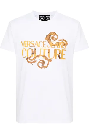 VERSACE Logo-print cotton T-shirt