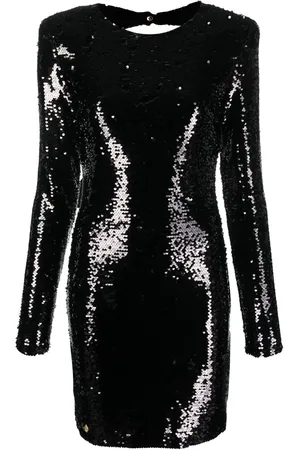 Philipp Plein Long-sleeved sequin-embellished dress