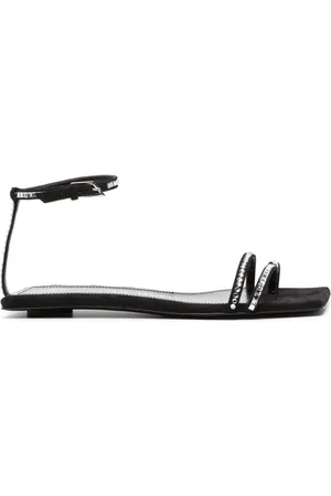 The Attico Embellished suede flat sandals