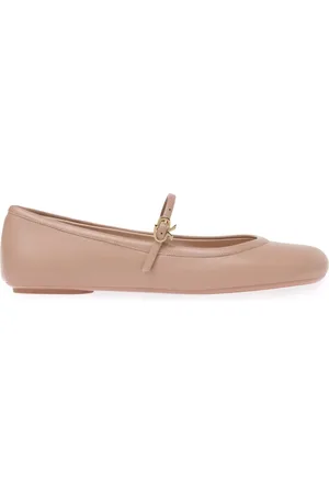 Gianvito Rossi Carla leather ballerina shoes