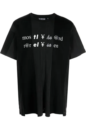 MOSTLY HEARD RARELY SEEN Text print cottonT-shirt