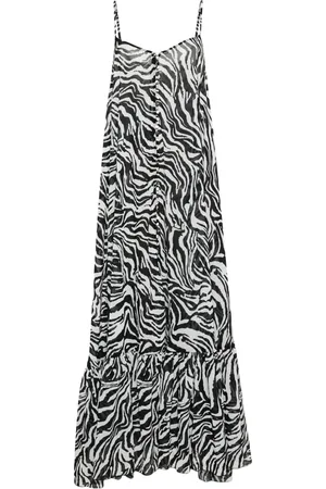 ROTATE X Reina Olga zebra-print maxi dress