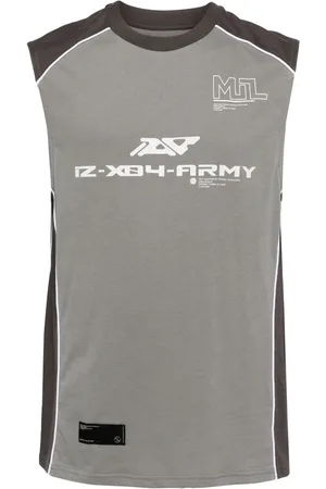 Izzue Slogan-print panelled tank top
