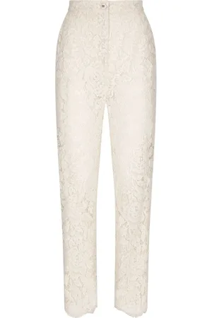 Dolce & Gabbana Floral-lace trousers