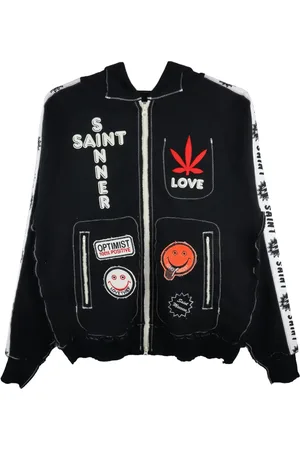 SAINT MXXXXXX X A LOVE MOVEMENT logo-print hoodie