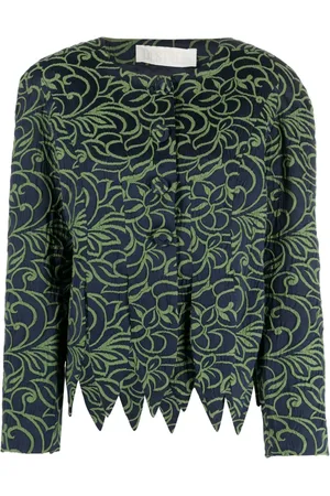 Destree Wade floral-jacquard satin jacket